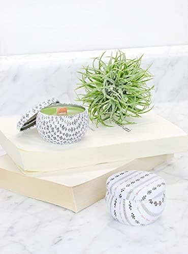Darware Boho Metal Candle Tins 12 Pack 4 Designs