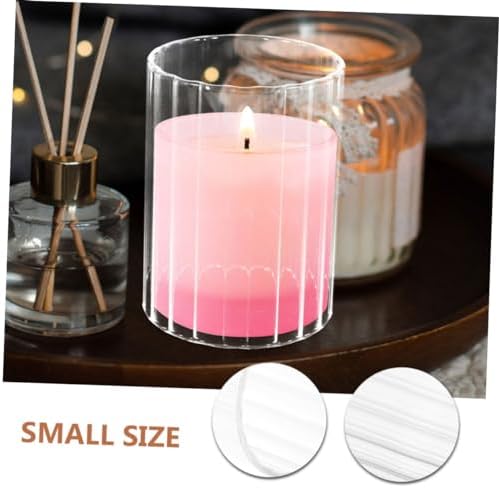 MAGICLULU Clear Glass Candle Holder Sleeve for Pillar and Taper Candles