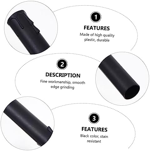 20pcs Plastic Candle Sleeve Covers for Chandeliers Black Teardrop Design Reusable