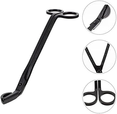 IMIKEYA 3pcs Black Stainless Steel Candle Wick Trimmers and Snuffers