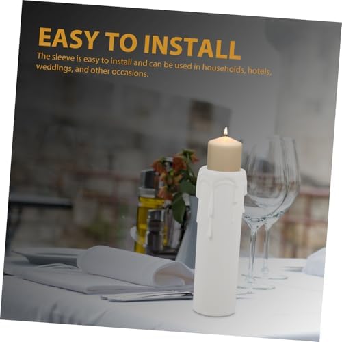12pcs Drip Candle Sleeves for Chandeliers Home Decor