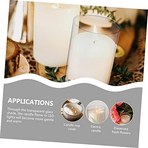 Zerodeko 4pcs Clear Acrylic Candle Shade
