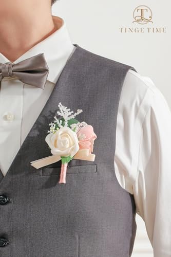 TINGE TIME Sakura Pink Boutonniere Set