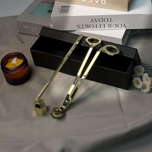 Santiyis Gold Candle Care Kit With Wick Trimmer And Snuffer