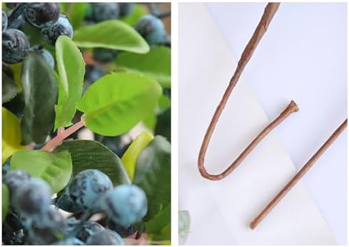 10 Pcs Artificial Blueberry Stems for Home Decoration