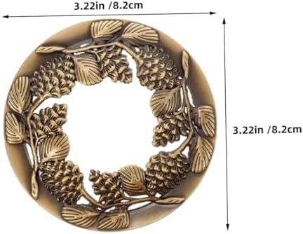 Tofficu 2pcs Metal Candle Toppers with Hollow Design