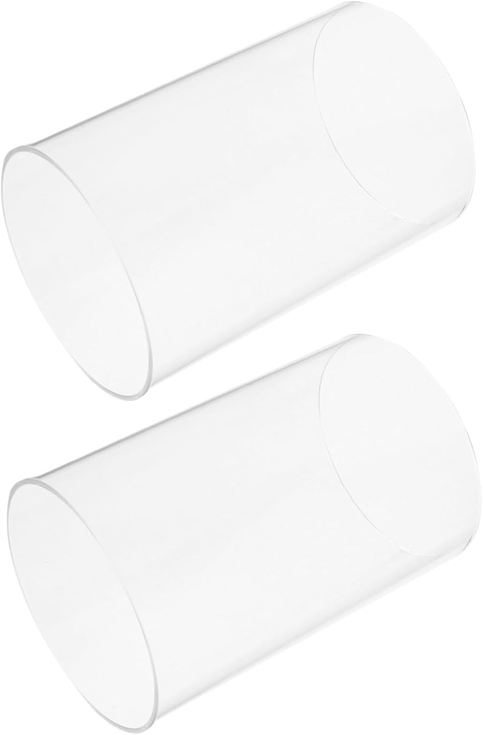 VOSAREA 2pcs Glass Candle Holder Covers for Wedding Decor