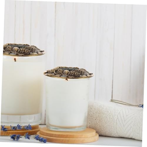 KONTONTY 2pcs Metal Candle Covers for Jar Candles