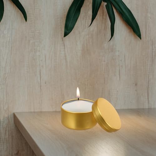 Artibetter 24pcs Aluminum Candle Tins 2oz with Lids