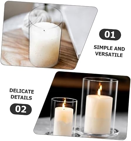 Glass Candle Holder Sleeve for Home and Desktop Decoration