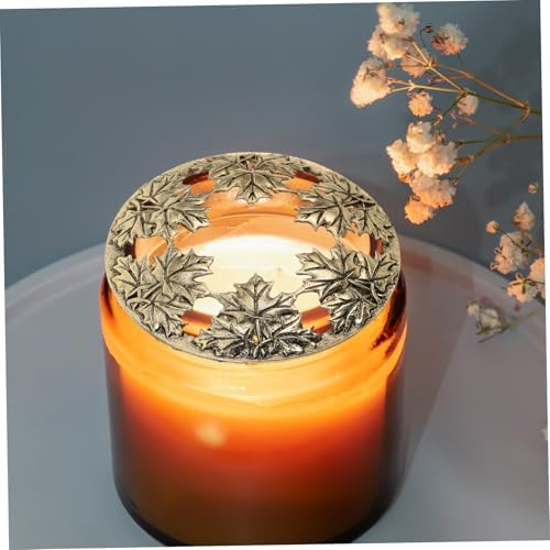 Scented Candle Topper with Maple Leaf Design