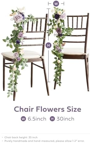 Lings Moment 10pcs Artificial Wedding Chair Flowers