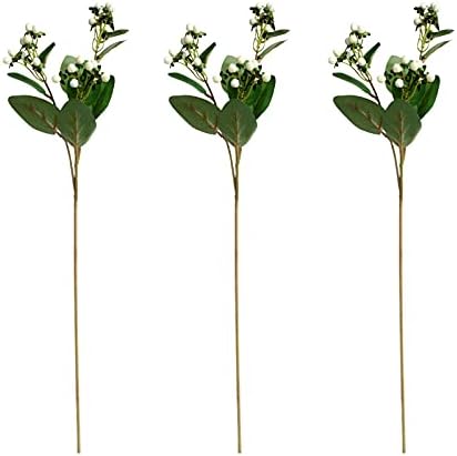 3Pcs Artificial Hypericum Berry Stem for Wedding Home Decor