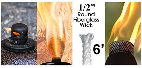 12 x 6 Fiberglass Wick Replacement for Kerosene Lamps