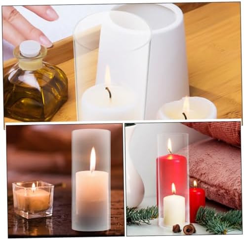 Vintage Glass Candle Holder Tealight Windproof Lampshade