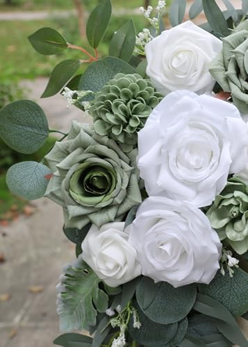Ponatia Wedding Arch Flowers Pack of 2 Sage Green