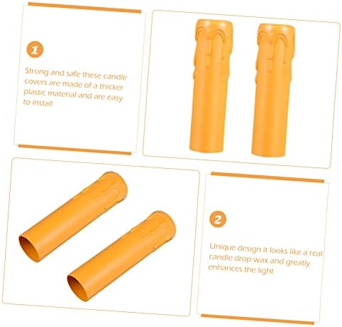 STOBOK 20pcs Chandelier Socket Sleeves Decorative Candle Holders