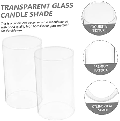 PRETYZOOM 2pcs Windproof Candle Covers for Dining Room Decor