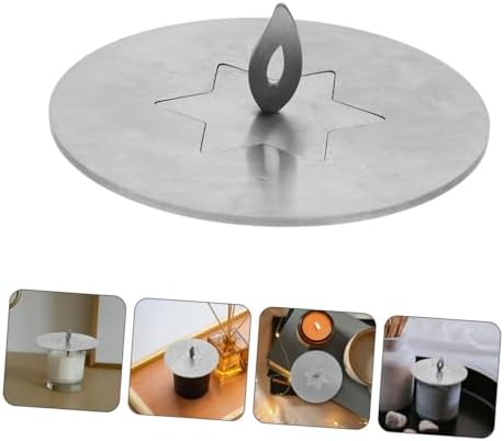 Stainless Steel Candle Jar Lid Shade Sleeves with Star Design