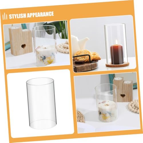 PRETYZOOM Hurricane Glass Cylinder Candle Holder for Pillar Candles