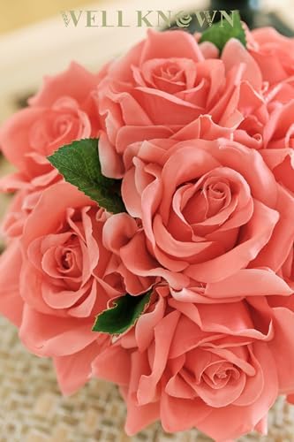 Realistic Artificial Flowers with Ceramic Vase