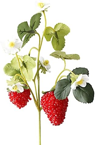 10 Branches Artificial Strawberries Decorative Plants