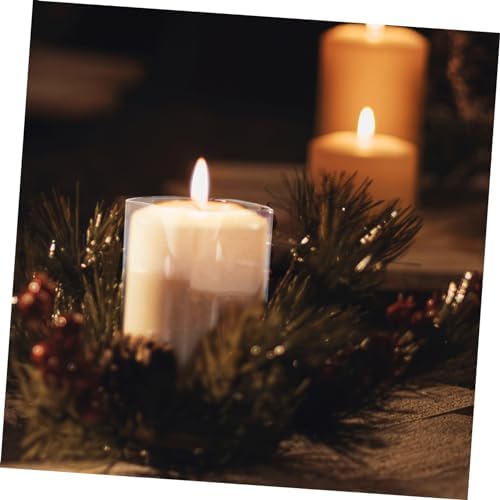 Cylindrical Glass Candle Shade Windproof Cover for Home Decor