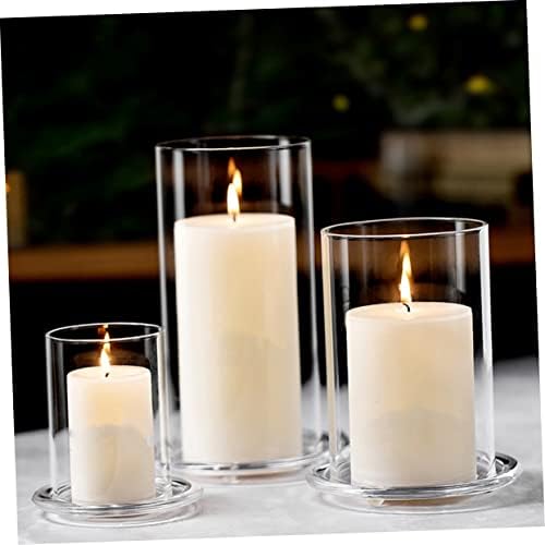 3pcs Boho Style Glass Candle Holders for Christmas Decor