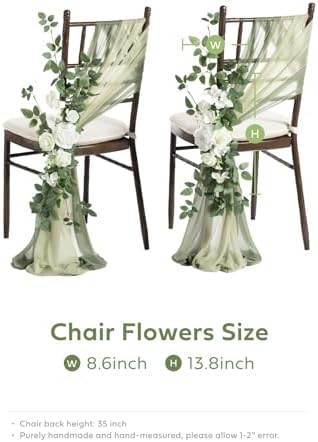 Lings Moment 8 Wedding Chair Flower Decorations