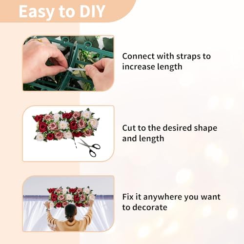 NUPTIO 10 Pcs Artificial Floral Centerpieces for Wedding Tables