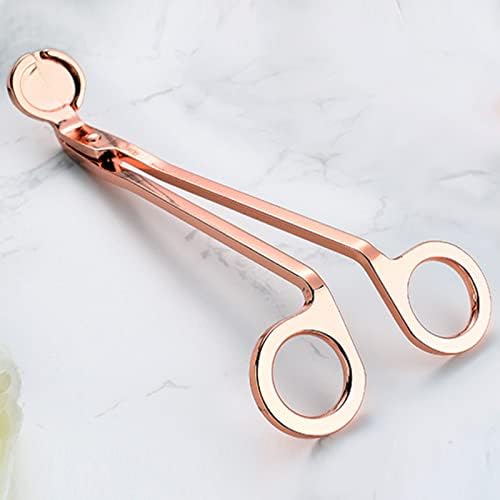 2pcs Rose Gold Candle Wick Trimmer with Stainless Steel Blades