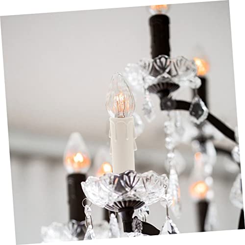 HOMSFOU 20pcs Adjustable Chandelier Candle Covers