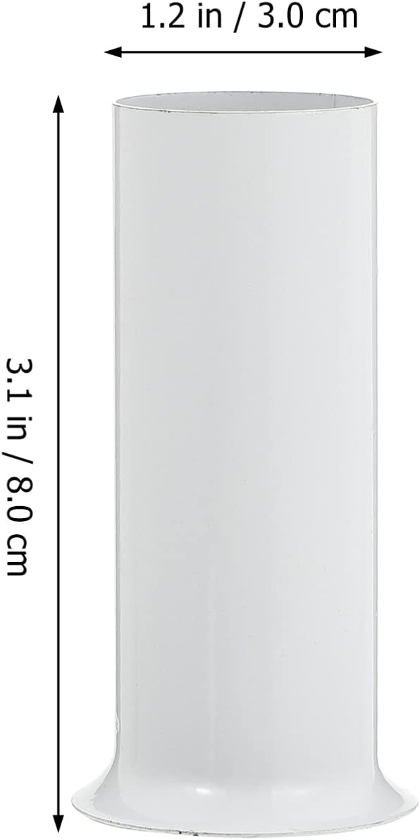 12pcs Metal Candle Sleeves for Chandeliers White