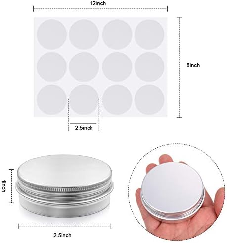 Patelai 2 Oz Metal Round Tins with Screw Lid 36 Pack