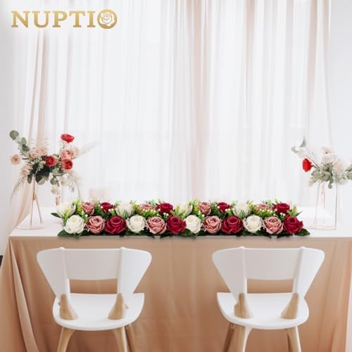 NUPTIO 10 Pcs Artificial Floral Centerpieces for Wedding Tables