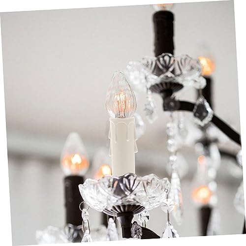 STOBAZA 20pcs Chandelier Light Covers Plastic Candle Sleeves Socket Cover