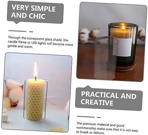 Ciieeo Glass Candle Holder Sleeve for Pillar Candles