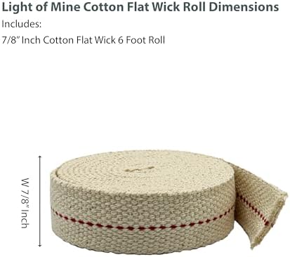 Light of Mine 78 Inch Cotton Wick for Lanterns and Oil Lamps