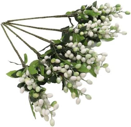 FRELEAN Artificial Fruit Decorations 5PCS White