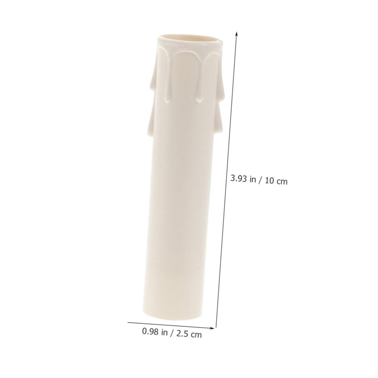 Ciieeo 30pcs White Plastic Candle Sleeve Covers for Candelabra Drip Protection