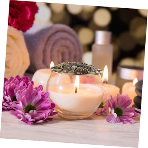 Tofficu 2pcs Metal Candle Toppers with Hollow Design
