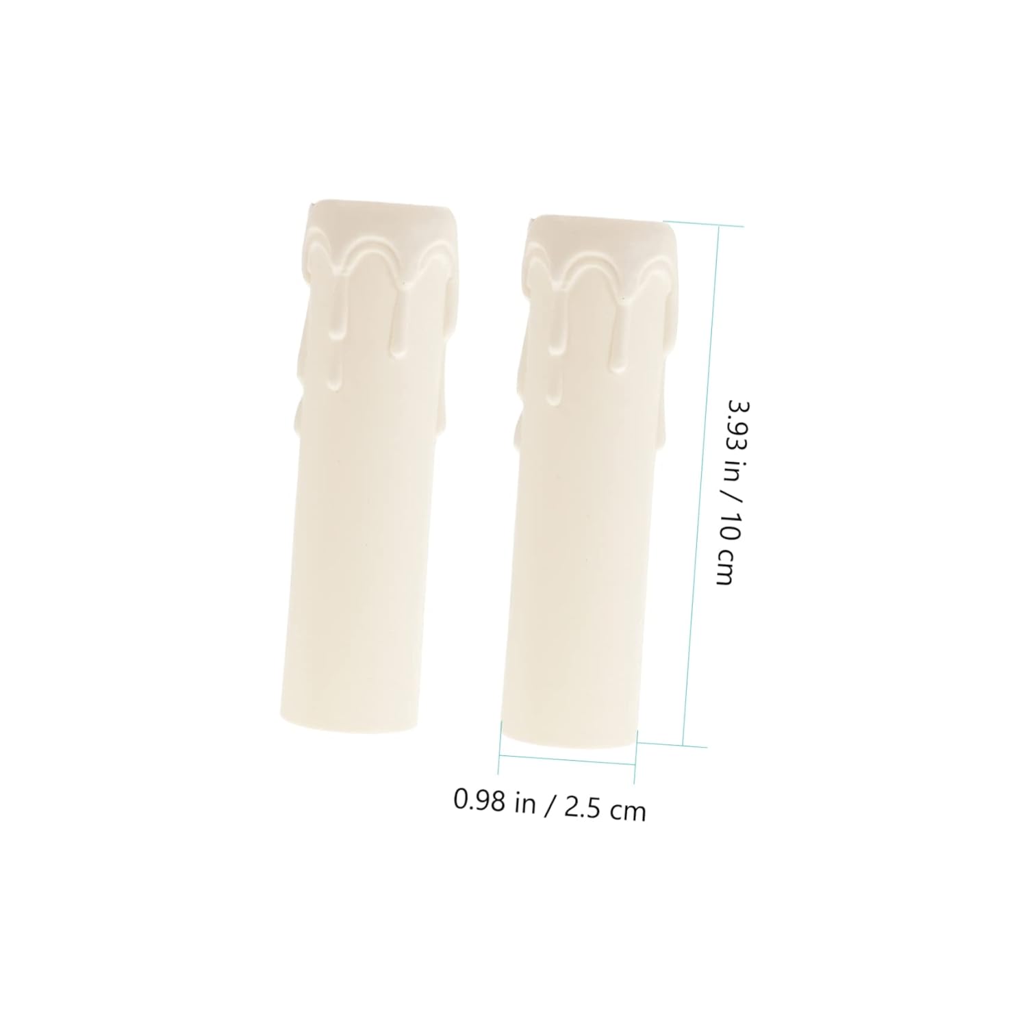 NUOBESTY 20pcs Plastic Chandelier Candle Covers Decorative Sleeves