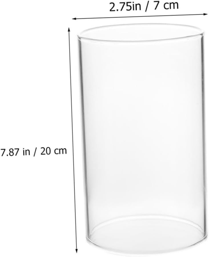 VINTORKY Glass Chimney Tube Windproof Candle Cover for Votive Candles