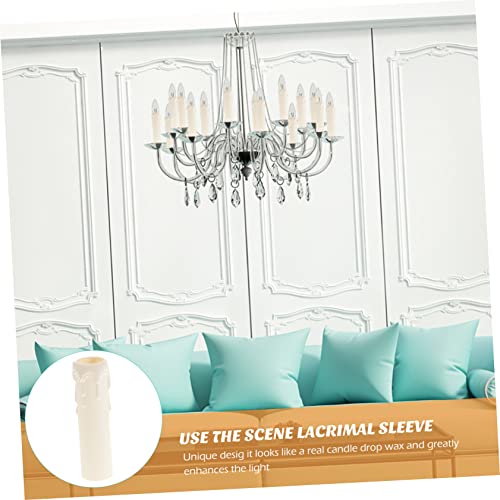 20pcs Lightweight Candle Sleeves with Tear Pattern for Chandeliers