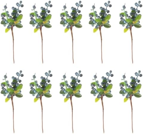 10 Pcs Artificial Blueberry Stems for Home Decoration