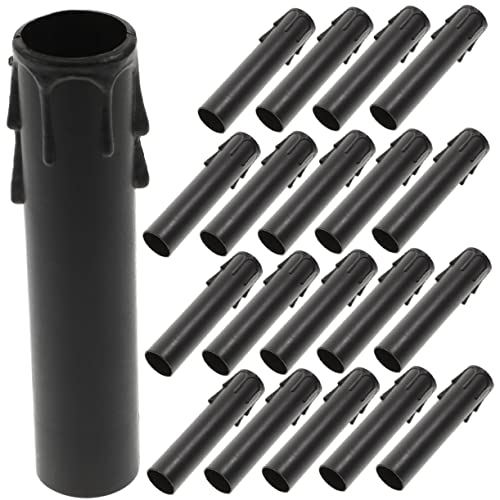 24pcs Tall Candle Socket Covers for Chandeliers Drip Candle Sleeves