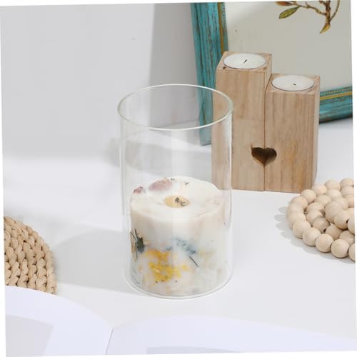 PRETYZOOM Hurricane Glass Cylinder Candle Holder for Pillar Candles