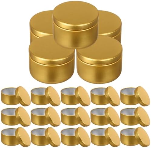 Artibetter 24pcs Aluminum Candle Tins 2oz with Lids