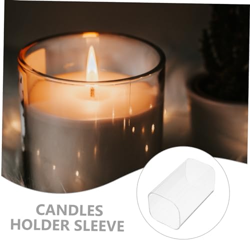 Cylindrical Glass Candle Shade Windproof Cover for Home Decor