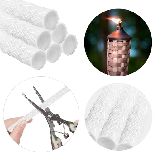 5 Pack Fiberglass Torch Wicks for Long Life Use